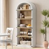 Bookcase 5 Shelf Arched Bookshelf 71.65in Tall Bookcase Farmhouse Display Storage Rack Wooden Bookshelves for Home Office, Living Room - 4 of 4