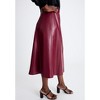 Jessica London Faux Leather Midi Skirt - 4 of 4