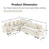 Aukfa Oversized Cloud Modular Corduroy Sofa Sectional with Ottoman - Reversible Deep Seat Couch for Living Room - 4 of 4