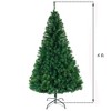 Angel Sar 6ft Pre-Lit Christmas Tree with 1050 Branches, Realistic PVC Artificial Holiday Tree for Home Decor, Green - 3 of 4