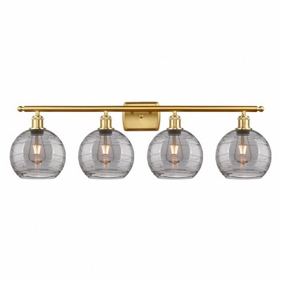Athens Deco Swirl - 4 Light Bath Vanity In Industrial Style-11.25 Inches Tall and 36 Inches Wide
