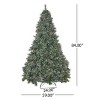 NicBex 7ft Artificial Christmas Tree Snow Flocked Tree with 1233 Branch Tips and 75 Pinecones for Decoration, Green - 2 of 4
