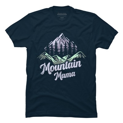 Men's Design By Humans Mountain Mama Camping Adventure Mom By Flowerr T-Shirt