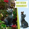 Curiosity Cat Butterfly Garden Statue Decor Cute Cat Sculpture Outdoor Animal Figurines Ornaments For Yard Lawn Porch - 4 of 4