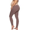 Felina Women's Velvety Soft Maternity Leggings For Women - Yoga Pants For Women, Maternity Clothes - (2-Pack) - 3 of 4