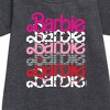 Girls' - Barbie - Stacked Barbie Vday Graphic Short Sleeve Fleece Dress - 2 of 3