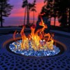 VEVOR Fire Glass, 10LBS / 4.5KG High-Temperature Resistant Fireplace Rocks, 1/4-Inch / 6.35 mm Reflective & Smokeless Firepit Glass Rock, Cobalt Blue - 2 of 4