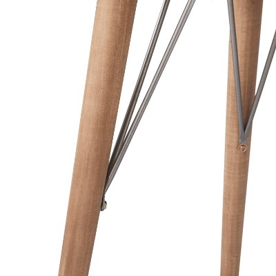 Contemporary Gray and Warm Brown Wood Desk Console with Storage