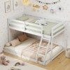Tangkula Twin Over Full Bunk Bed Solid Wood Bunk Bed with Integrated Ladder & Safety Guardrails - 4 of 4
