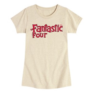 Girls' - Marvel - Fantastic Four Classic Logo Fitted Short Sleeve Graphic T-Shirt - 1 of 3