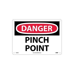 National Marker Danger Signs; Pinch Point 10X14 .040 Aluminum D599AB - 1 of 1