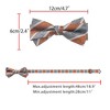 INSPIRE CHIC Men's Striped Textured  Double Layered Bow Tie - 3 of 4