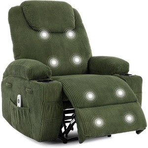Recliner Chair,Electric Corduroy Space-Saver w/ 2 Side Pockets & USB Charger - For Adults, Tool-Free Assembly, Modern Design - 1 of 4