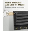 LunaLulinlk Key Holder for Wall Double Mail Organizer Wall Mount with Store Shelf and 4 Sturdy Hooks,Hanging Key Rack Hanger Black - 3 of 4