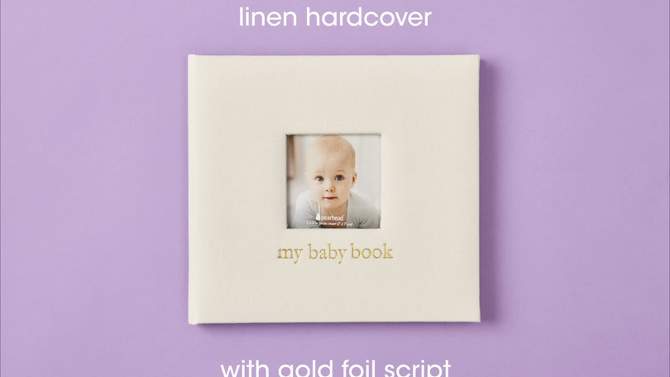 Pearhead Linen Babybook, 2 of 9, play video