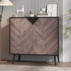 31.5 Inch Storage Cabinet with Shelf & Doors, Modern Sideboard Buffet Cabinet with Storage - 3 of 4