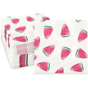 Sparkle and Bash 100 Pack Watermelon Summer Party Cocktail Napkins (5 In) - 1 of 4