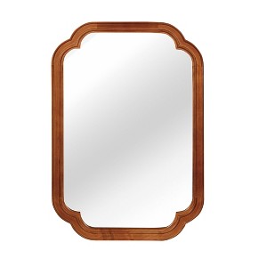 Racxily Solid Wood Frame Mirror, Rounded Corner Decorative Wall Mirror for Bedroom & Living Room - 1 of 4