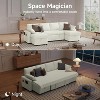 Sofa Bed,L Shape Chenille Sleeper Sofa Couch with Pull Out Bed and Storage Chaise for Living Room, Apartment and Hotel - 3 of 4