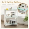 Racxily 2 Pieces 3-Tier Slim Detachable Storage Cart, Bathroom Organizer Rolling Utility,Mobile Shelving Unit Slide Out, White - 4 of 4