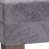 HomeRoots 52" Gray and Brown Microfiber Storage Ottoman - 4 of 4
