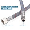WOWOW 3/8 in. Female Compression x M10 Male Connector x in. Braided Nylon Faucet Connector - 2 of 4