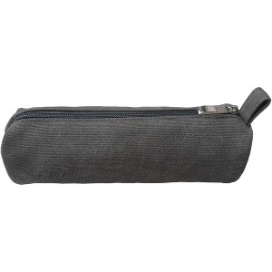 Fmeida Heavy Canvas Stationery Stylish Simple Pencil Bag and Durable Compact Zipper Pencil Case Pouch 1 Pack Gray - 1 of 4