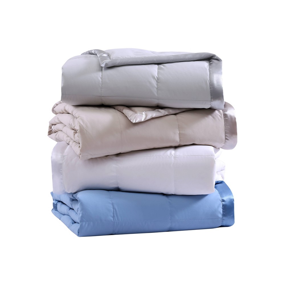 Photos - Duvet Serta Full/Queen Microfiber 650 Fill Power Down Blanket White: Year Round 