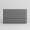 Resenkos Modern Mid Century 6 Drawer Wide Dressers Chests for Bedroom, Chest of Drawer Organizer Grey - 3 of 4