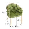 Luxury Velvet Handmade Accent Chairs Set of 2 with Gold Legs and Full Back Support for Living Room - 4 of 4