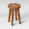 Woodland Carved Wood Accent Table Brown - Threshold™ - image 4 of 4
