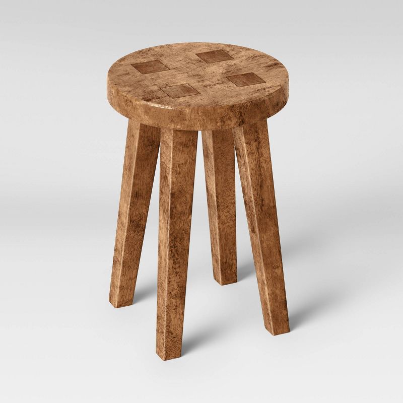 Woodland Carved Wood Accent Table Brown - Threshold&#153;, 5 of 14