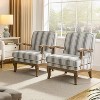 Rinaldo Farmhouse Style Armchair with Romantic Stripes Armchair for Living Room Lounge Bedroom Set of 2| ART OF LIVING DESIGNS - 2 of 4