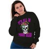 Its All In Your Head Shrooms Skull Sweatshirt for Men or Women Brisco Brands - 4 of 4