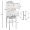 Yaheetech Roof Top Birdcage Parrot Cage with Detachable Rolling Stand Wrought Iron - 3 of 4