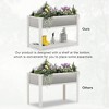 Orieon Elevated Wooden Planter Box with Storage Shelf – Raised Garden Bed for Vegetables, Herbs, Flowers, Patio & Backyard, White - 4 of 4