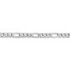 Black Bow Jewelry 5.35mm, 14k White Gold, Hollow Figaro Chain Bracelet - 2 of 4