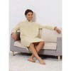 INSPIRE CHIC Men's Long Sleeves Banded Collar Henley Nightgown - 2 of 4
