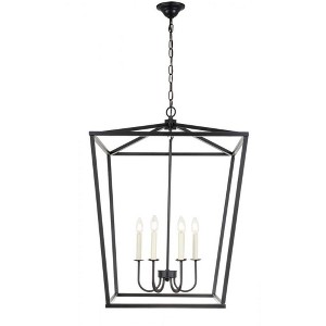 Elegant Lighting Maddox 6 light Black chandelier - 1 of 4