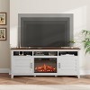 71" Farmhouse TV Stand with 23" Electric Fireplace, Adjustable Storage, Media Console for Living Room & Bedroom - 2 of 4