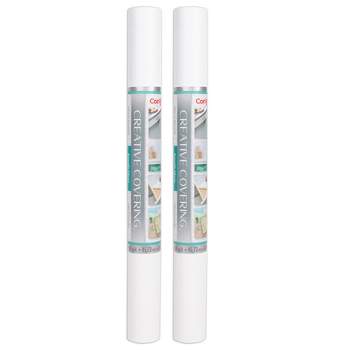 Con-Tact® Brand Creative Covering™ Adhesive Covering, White, 18" x 16 ft, Pack of 2