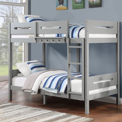 NicBex Triple Full Bunk Bed with Full Length Guardrail,Loft Bed with 2 Built-in Ladders,Modern Bunk Beds,Noise Reduced Bunk Beds for Bedroom