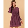 INSPIRE CHIC Women's Choker V Neck Vintage Flared Gilding Metallic Shiny Star A-Line Dress - 4 of 4