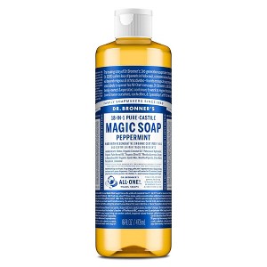 Dr. Bronner's Magic Pure Castile Liquid Soap - Peppermint - 16 fl oz - 1 of 4