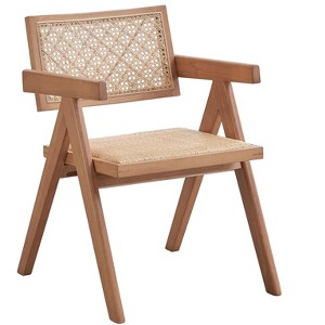 PAGED Outdoor Chairs Wicker Patio Dining Chairs with Water-Resistant Cushions and Woven Finish for Patio, Garden, Yard - 1 of 4