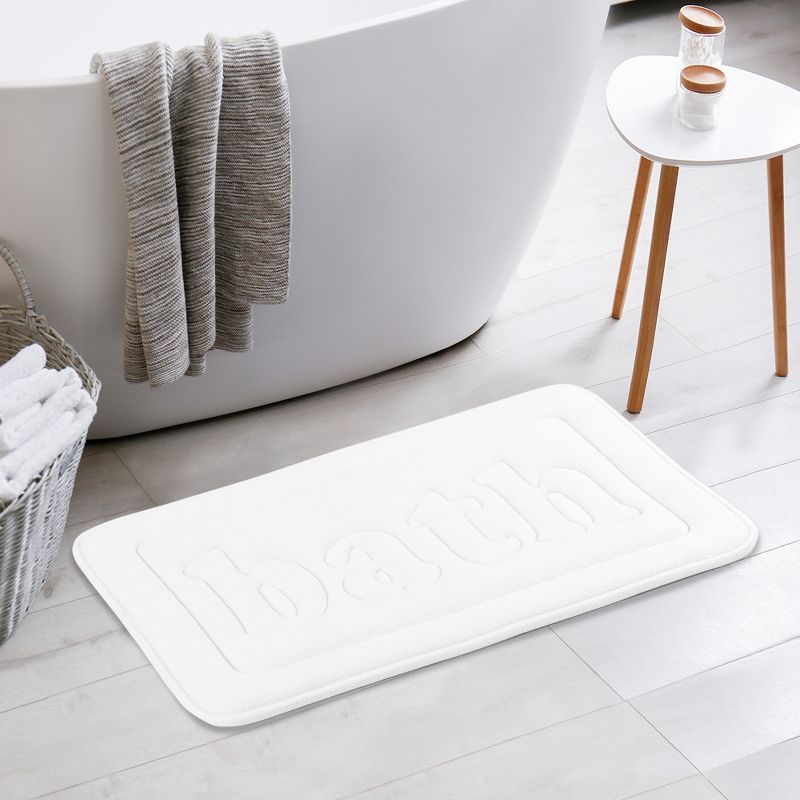 Unique Bargains Memory Foam Water Absorbent Quick Dry Non-Skid Bottom Soft Bathroom Rugs, 5 of 7