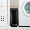 LunaLulinlk Black Stainless Steel 1.6 Gallon Bathroom Trash Can with Lid, Small Trash Can - 4 of 4