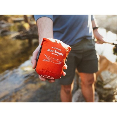 Ember Orange Ripstop Nylon Single Camping Hammock