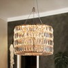 LNC Brusmogan 6-Lights 11.8" Luxury and Glam Crystal Cylinder LED Kitchen Island Lightsing,Gold - 2 of 4