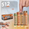 Coin Wrappers 128 PCS Assorted Preformed Coin Rolls Wrappers for Quarters, Pennies, Nickels & Dimes, Coin Wrappers for All Coins for Bank & Office - 2 of 4